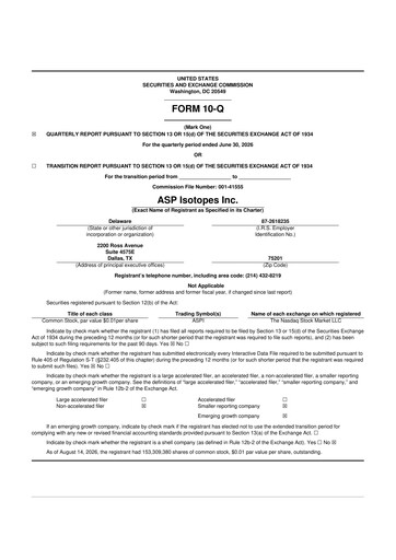 Thumbnail ASP Isotopes 10-Q Quarterly Report FY2026 