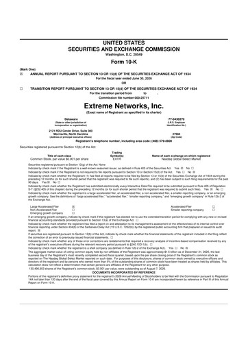 Thumbnail Extreme Networks
 10-K Annual Report 2026