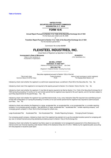 Thumbnail Flexsteel Industries 10-K Annual Report 2026