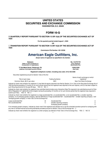 Thumbnail American Eagle Outfitters
 10-Q Quarterly Report FY2026 