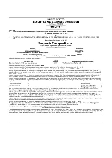 Thumbnail Neuphoria Therapeutics 10-K Annual Report 2026