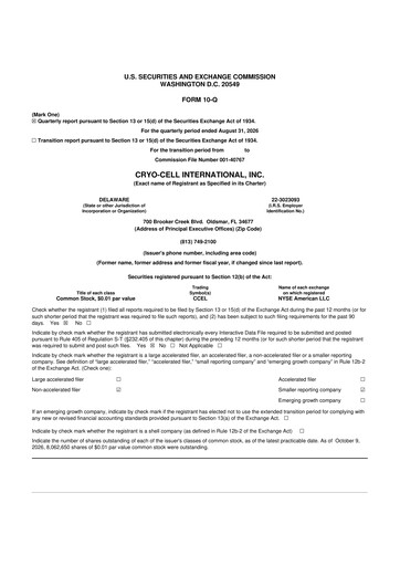 Thumbnail Cryo-Cell International 10-Q Quarterly Report FY2026 Q3