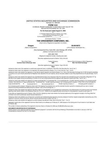 Thumbnail The Greenbrier Companies
 10-K Annual Report 2026