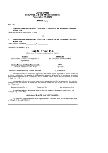 Thumbnail Blackstone Mortgage Trust
 10-Q Quarterly Report FY 