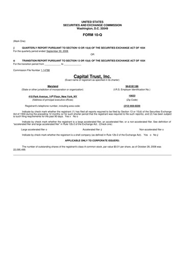 Thumbnail Blackstone Mortgage Trust
 10-Q Quarterly Report FY 