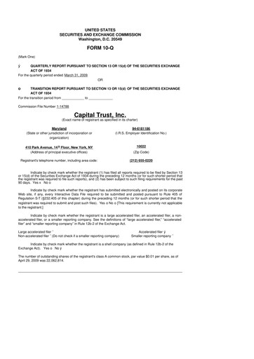 Thumbnail Blackstone Mortgage Trust
 10-Q Quarterly Report FY 