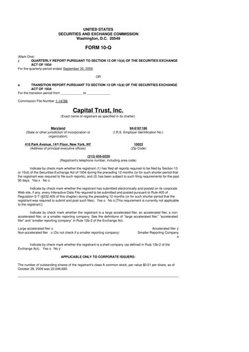 Thumbnail Blackstone Mortgage Trust
 10-Q Quarterly Report FY 