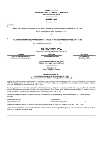 Thumbnail Travere Therapeutics 10-Q Quarterly Report FY2012 