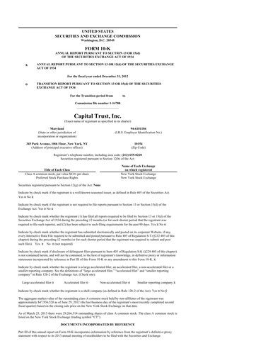 Thumbnail Blackstone Mortgage Trust
 10-K Annual Report 2012