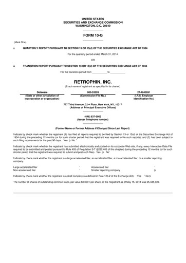 Thumbnail Travere Therapeutics 10-Q Quarterly Report FY2014 