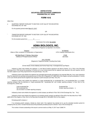 Thumbnail ADMA Biologics
 10-Q Quarterly Report FY2017 