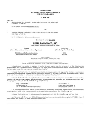 Thumbnail ADMA Biologics
 10-Q Quarterly Report FY2017 