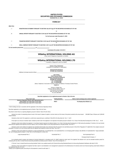 Thumbnail WISeKey International 20-F Annual Report 2024