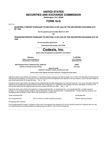 Thumbnail Codexis
 10-Q Quarterly Report FY2017 