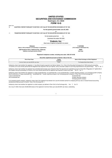 Thumbnail Codexis
 10-Q Quarterly Report FY2023 