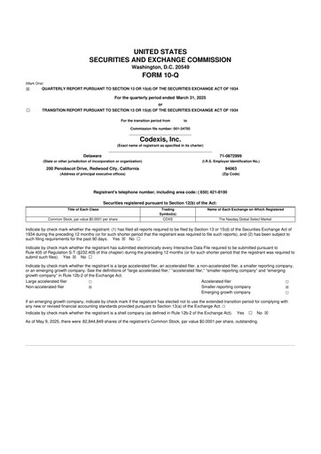 Thumbnail Codexis
 10-Q Quarterly Report FY2025 