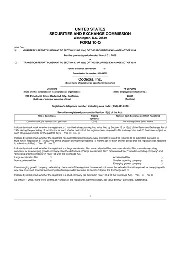 Thumbnail Codexis
 10-Q Quarterly Report FY2026 