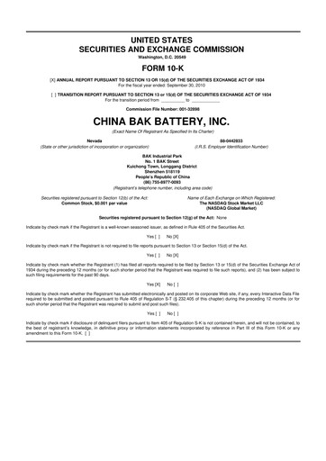 Thumbnail CBAK Energy Technology 10-K Annual Report 