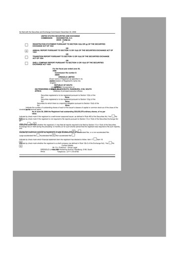 Thumbnail DRDGOLD 20-F Annual Report 