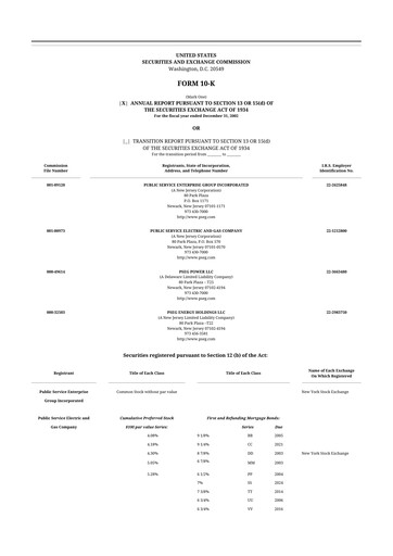 Thumbnail PSEG 10-K Annual Report 