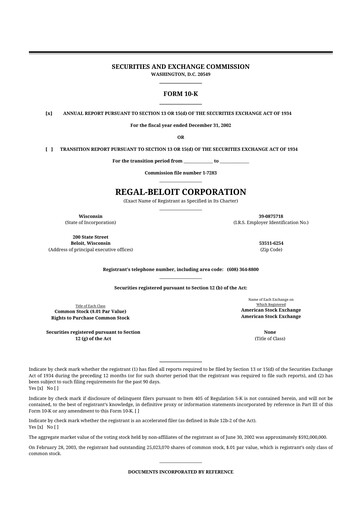 Thumbnail Regal Rexnord 10-K Annual Report 