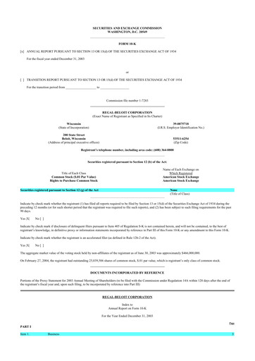 Thumbnail Regal Rexnord 10-K Annual Report 