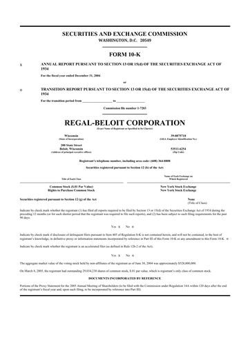 Thumbnail Regal Rexnord 10-K Annual Report 