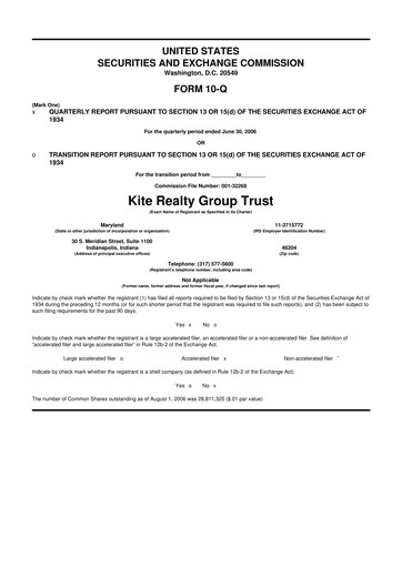 Thumbnail Kite Realty 10-Q Quarterly Report FY 