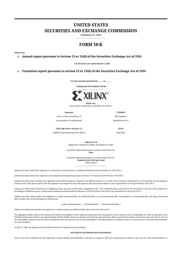 Thumbnail Xilinx 10-K Annual Report 