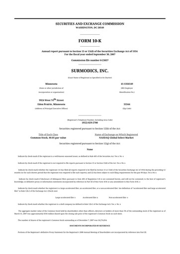 Thumbnail SurModics 10-K Annual Report 