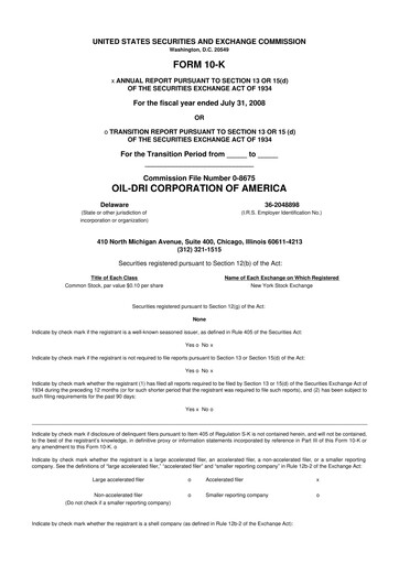 Thumbnail Oil-Dri Corporation Of America
 10-K Annual Report 