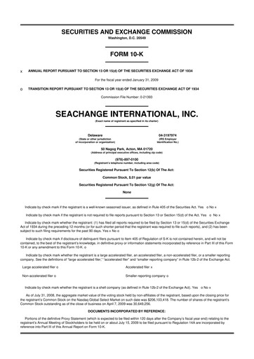 Thumbnail SeaChange International 10-K Annual Report 