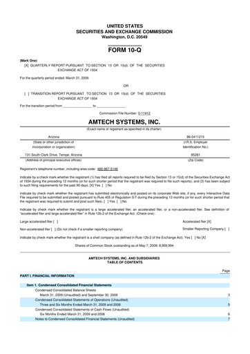 Thumbnail Amtech Systems 10-Q Quarterly Report FY 