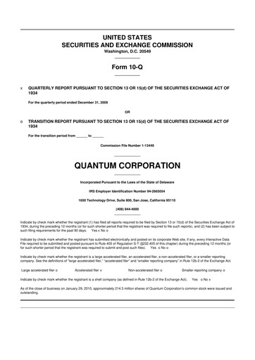 Thumbnail Quantum Corporation 10-Q Quarterly Report FY 