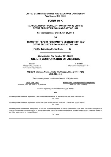 Thumbnail Oil-Dri Corporation Of America
 10-K Annual Report 