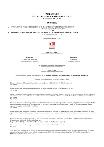 Thumbnail Photronics 10-K Annual Report 