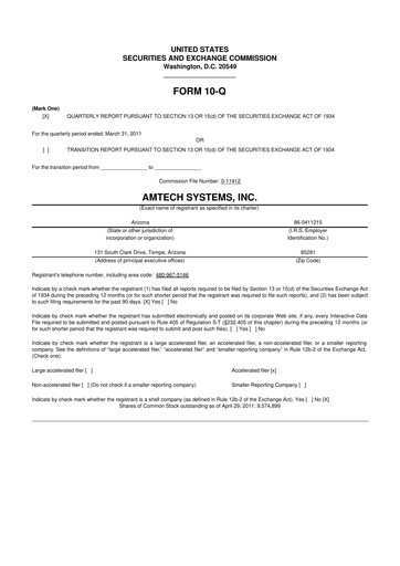 Thumbnail Amtech Systems 10-Q Quarterly Report FY 