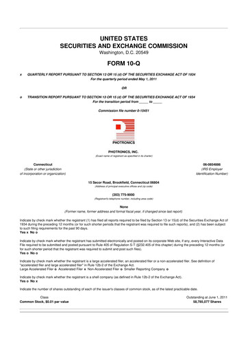 Thumbnail Photronics 10-Q Quarterly Report FY 