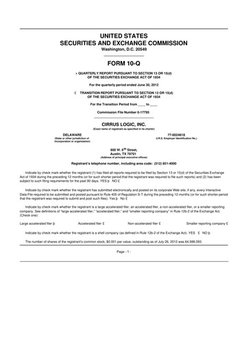 Thumbnail Cirrus Logic
 10-Q Quarterly Report FY2013 