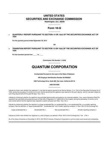 Thumbnail Quantum Corporation 10-Q Quarterly Report FY2013 