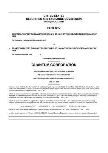 Thumbnail Quantum Corporation 10-Q Quarterly Report FY2013 