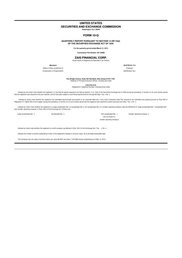 Thumbnail Ready Capital
 10-Q Quarterly Report FY2013 