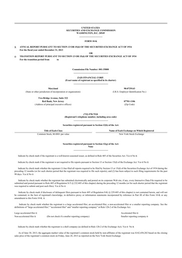 Miniature Ready Capital
 10-K Rapport annuel 2013