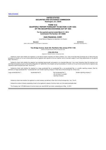 Thumbnail Ready Capital
 10-Q Quarterly Report FY2015 