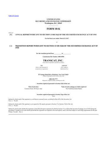 Thumbnail Transcat 10-K Annual Report 2017