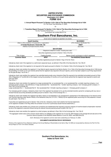 Thumbnail Southern First Bancshares 10-K Annual Report 2025