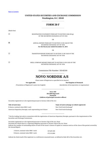 Thumbnail Novo Nordisk 20-F Annual Report 