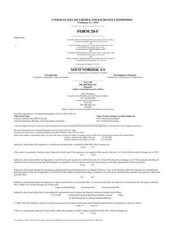 Thumbnail Novo Nordisk 20-F Annual Report 