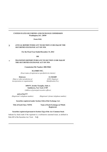 Thumbnail Nutex Health 10-K Annual Report 2012