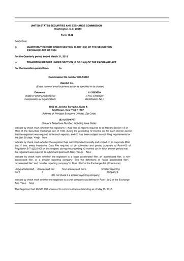 Vorschaubild Nutex Health 10-Q Quartalsbericht 2015 